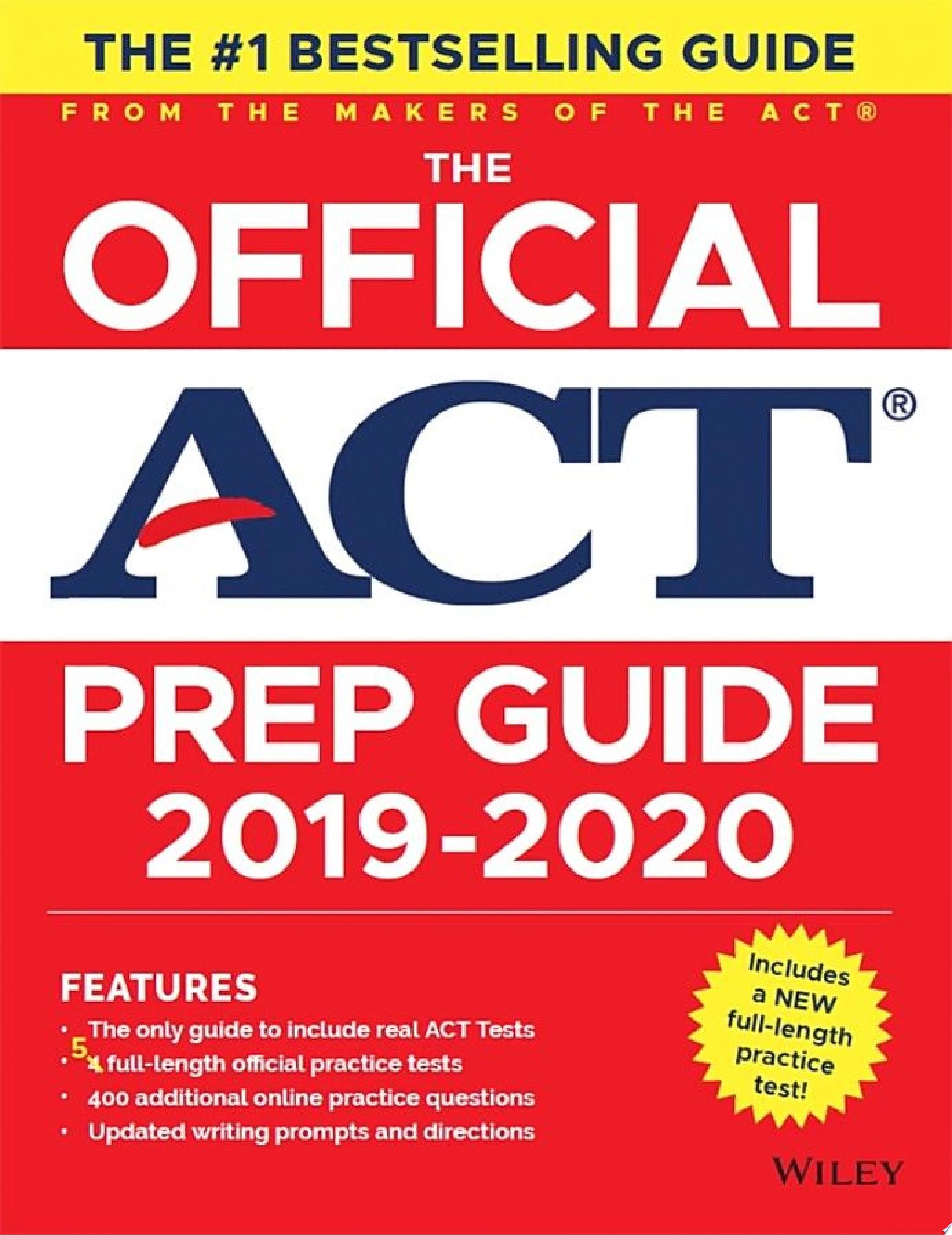 Image for "The Official ACT Prep Guide 2019-2020, (Book + 5 Practice Tests + Bonus Online Content)"