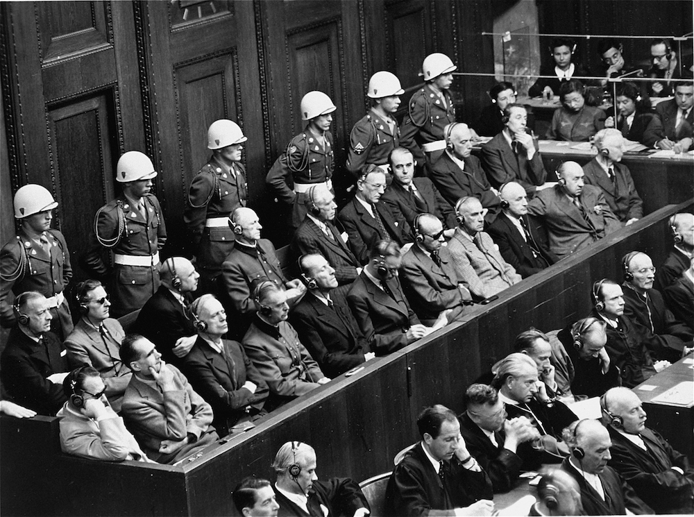 Image of jurors in the Nuremberg Trial