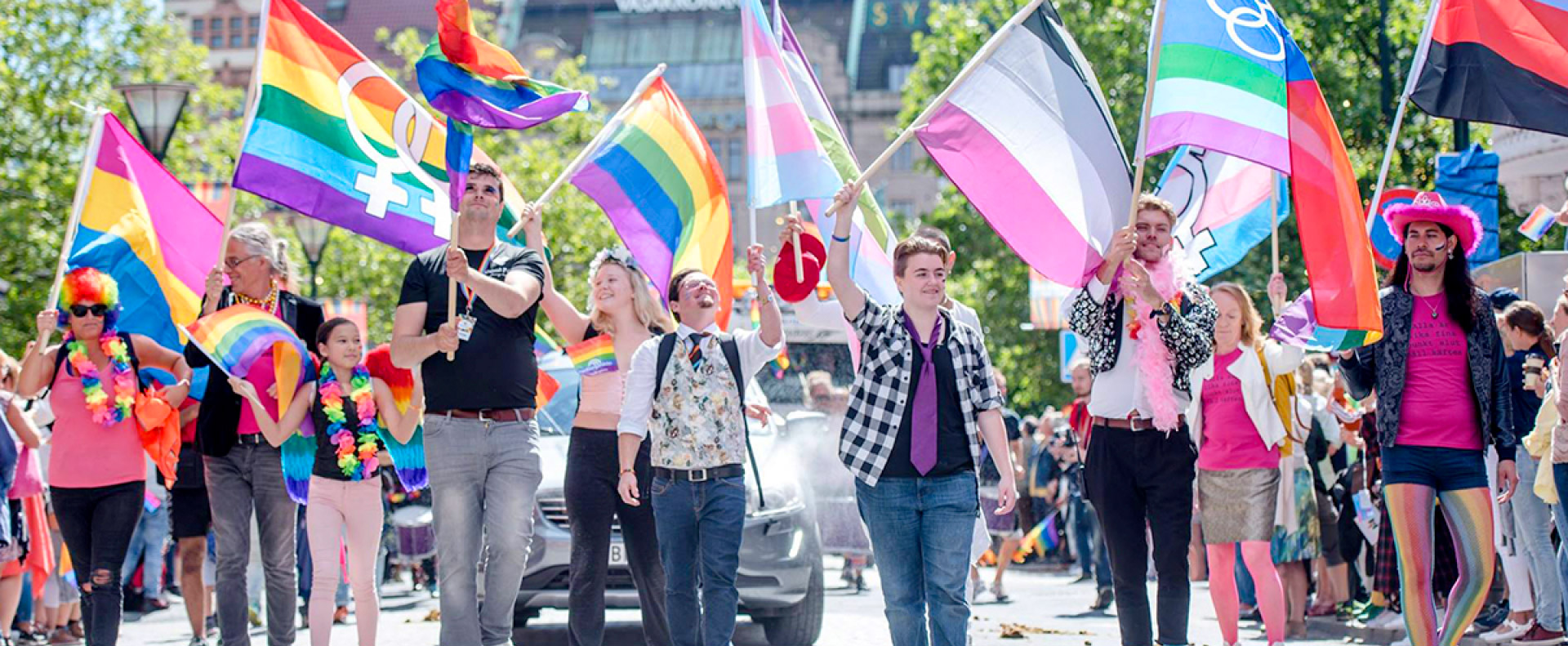 An image of a pride parade