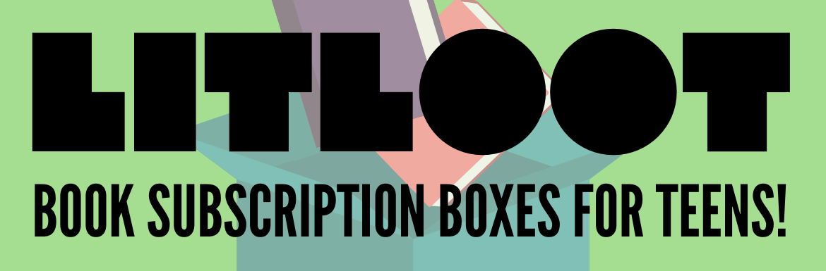 A header image with "LitLoot Book Subscription Boxes for Teens!" with a picture of books coming out of a box