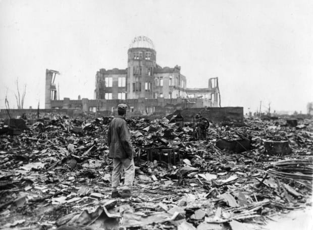 Image of the wreckage of Hiroshima after the atomic bomb
