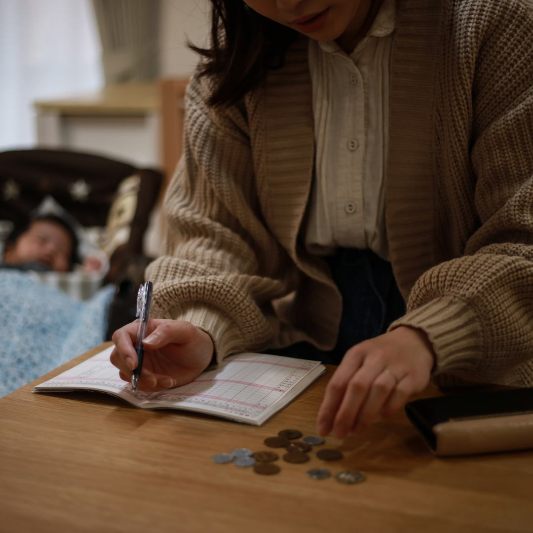 Image of woman with checkbook