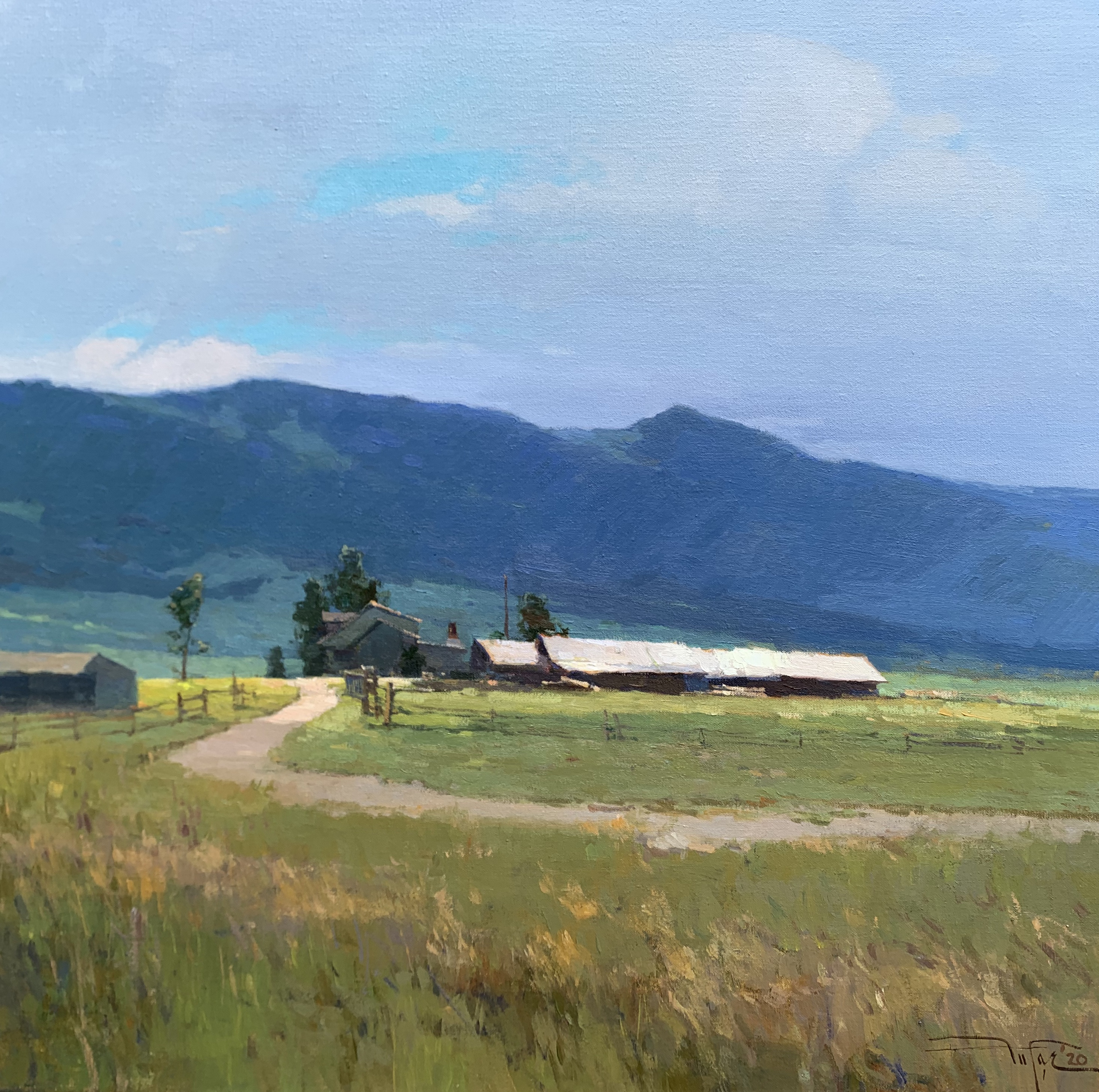 Plein Air painting of a landscape