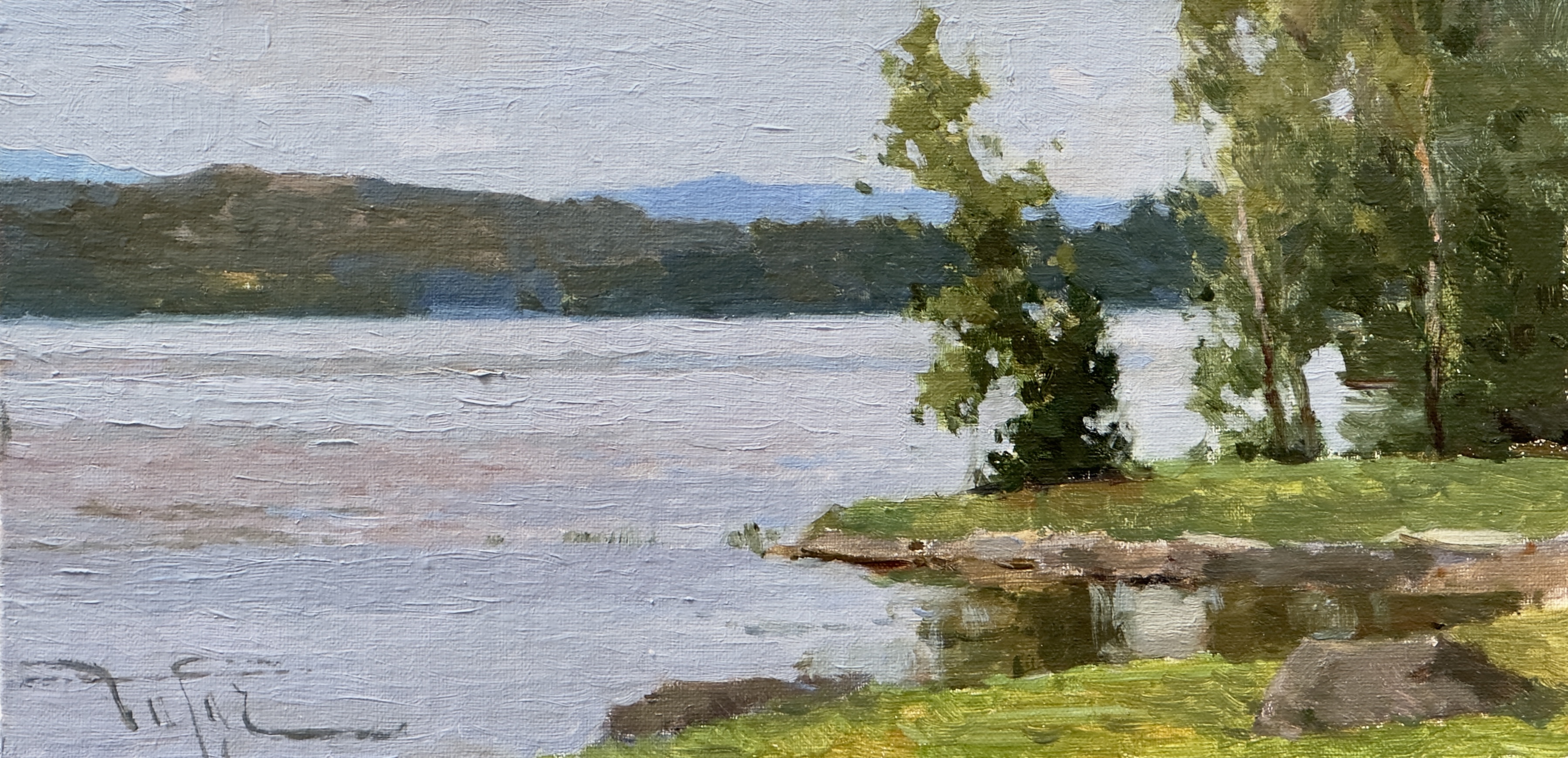 Painting of a lakeside