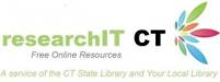 ResearchIT CT Free Online Resources: a Service of the CT State Library and Your Local Library logo