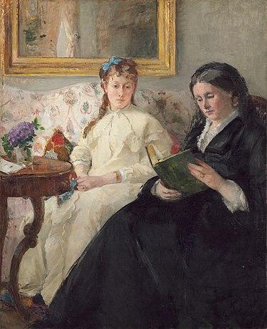 Berthe Morisot, Portrait de Mme Morisot et de sa fille Mme Pontillon ou La lecture (The Mother and Sister of the Artist – Marie-Joséphine & Edma) 1869/70