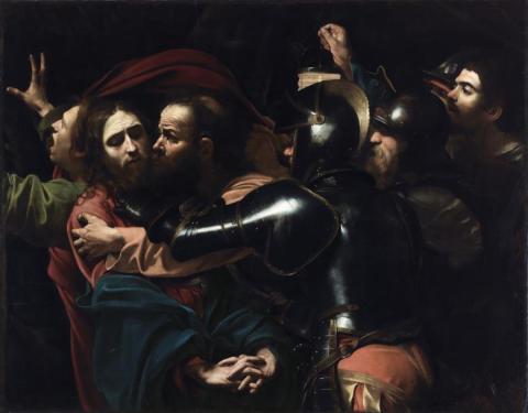 Michelangelo Merisi da Caravaggio (1571-1610), 'The Taking of Christ', 1602.
