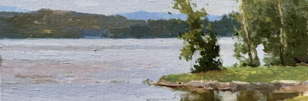 Painting of a lakeside